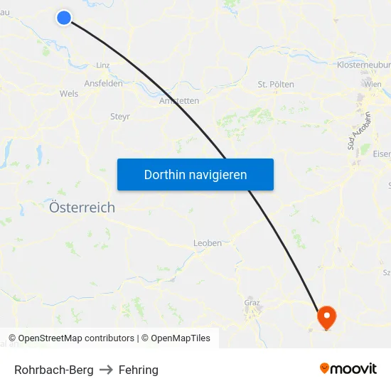 Rohrbach-Berg to Fehring map