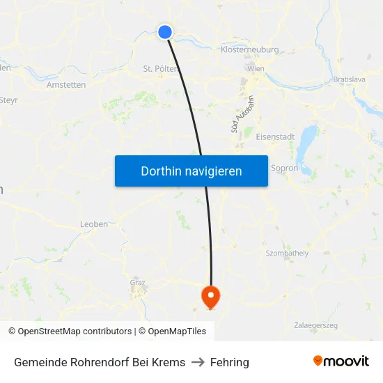 Gemeinde Rohrendorf Bei Krems to Fehring map