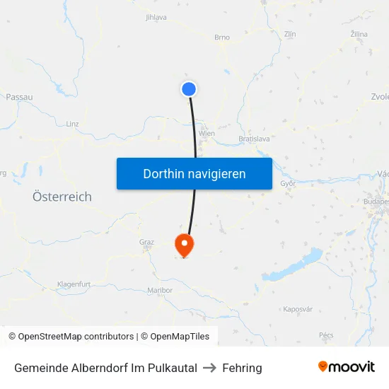 Gemeinde Alberndorf Im Pulkautal to Fehring map