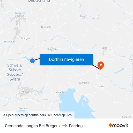 Gemeinde Langen Bei Bregenz to Fehring map