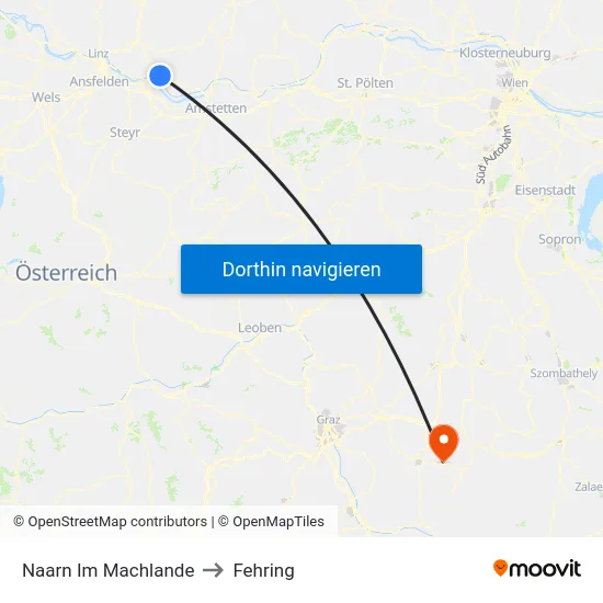 Naarn Im Machlande to Fehring map