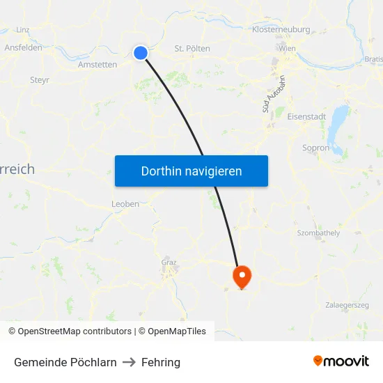 Gemeinde Pöchlarn to Fehring map