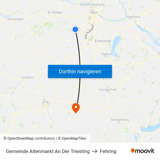 Gemeinde Altenmarkt An Der Triesting to Fehring map