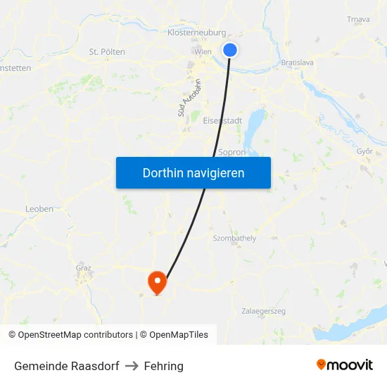 Gemeinde Raasdorf to Fehring map