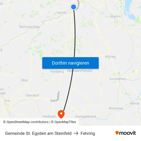 Gemeinde St. Egyden am Steinfeld to Fehring map