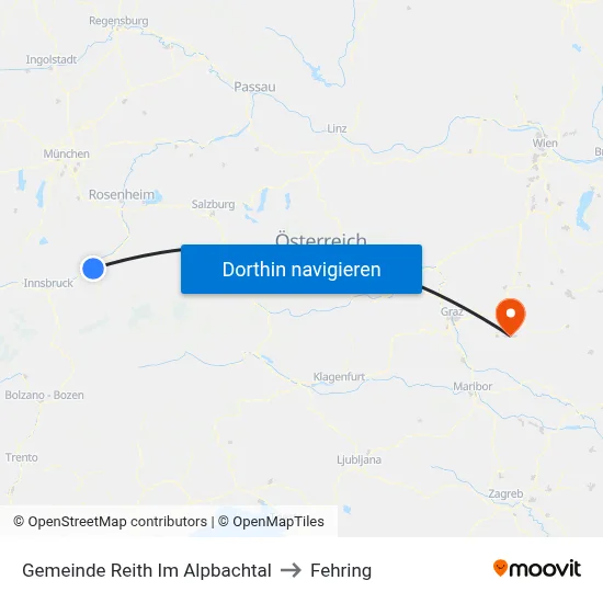 Gemeinde Reith Im Alpbachtal to Fehring map