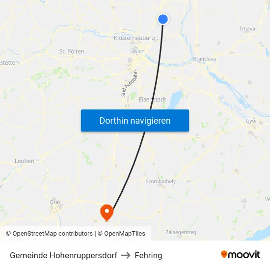 Gemeinde Hohenruppersdorf to Fehring map
