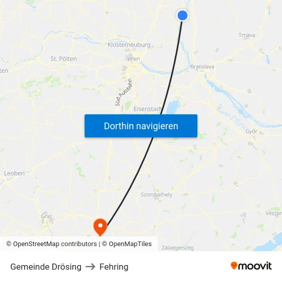 Gemeinde Drösing to Fehring map