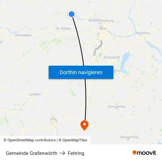 Gemeinde Grafenwörth to Fehring map