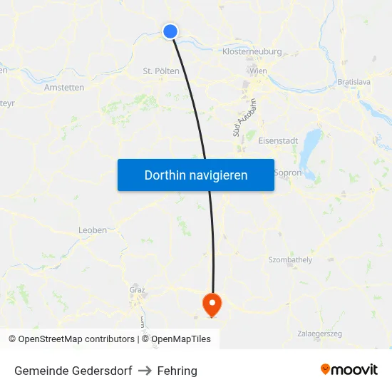 Gemeinde Gedersdorf to Fehring map