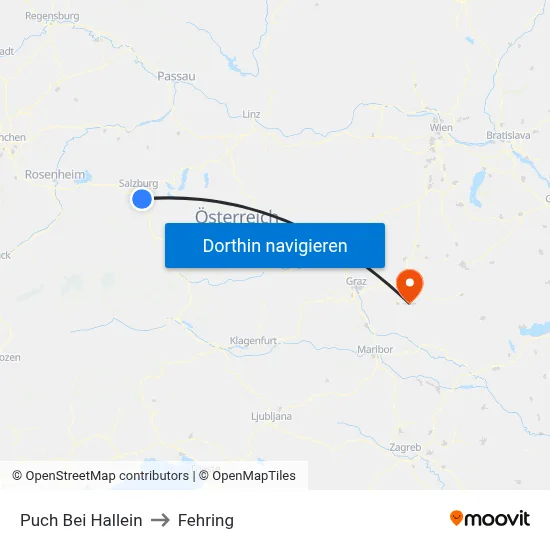 Puch Bei Hallein to Fehring map