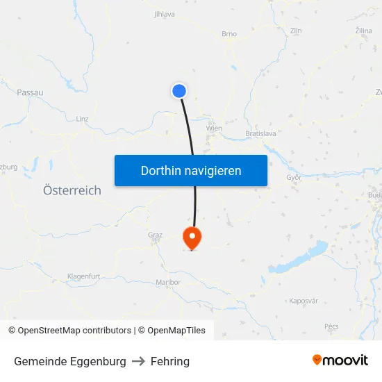Gemeinde Eggenburg to Fehring map