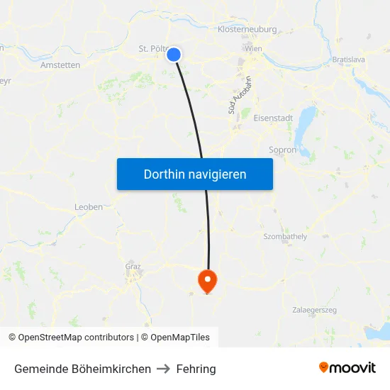 Gemeinde Böheimkirchen to Fehring map