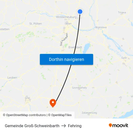 Gemeinde Groß-Schweinbarth to Fehring map