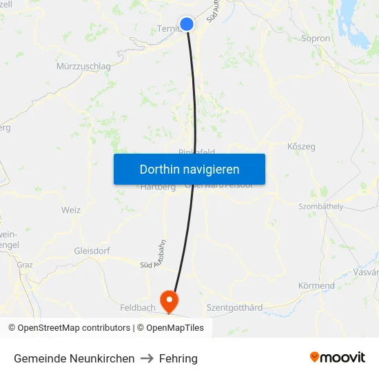 Gemeinde Neunkirchen to Fehring map