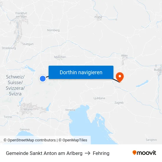 Gemeinde Sankt Anton am Arlberg to Fehring map