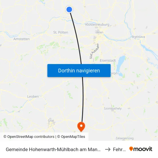 Gemeinde Hohenwarth-Mühlbach am Manhartsberg to Fehring map