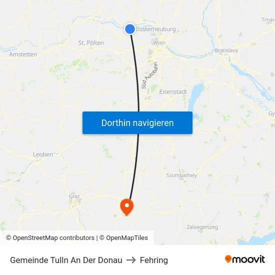 Gemeinde Tulln An Der Donau to Fehring map