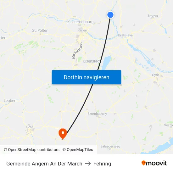 Gemeinde Angern An Der March to Fehring map
