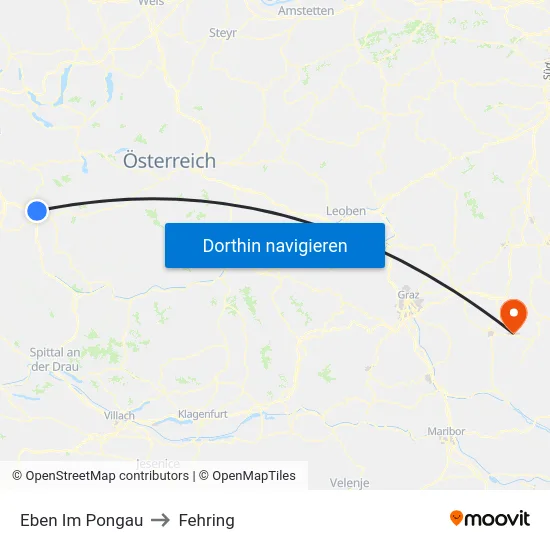 Eben Im Pongau to Fehring map