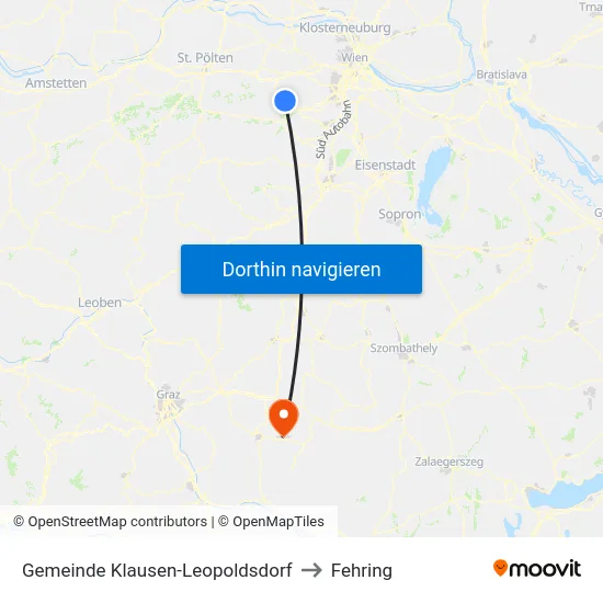 Gemeinde Klausen-Leopoldsdorf to Fehring map