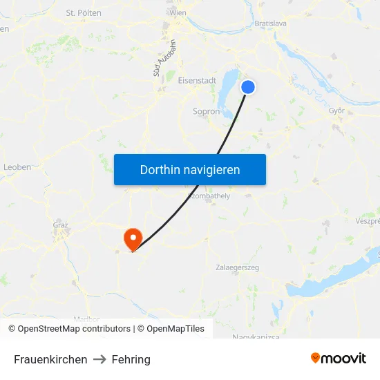 Frauenkirchen to Fehring map
