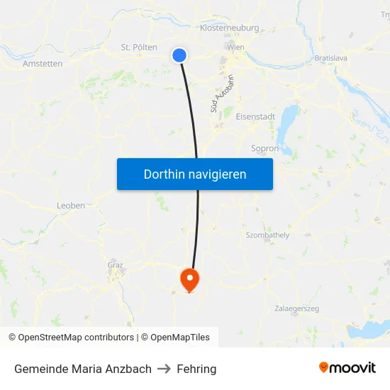 Gemeinde Maria Anzbach to Fehring map
