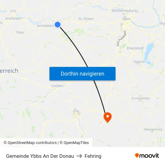 Gemeinde Ybbs An Der Donau to Fehring map