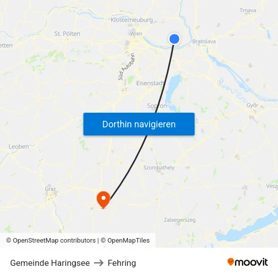 Gemeinde Haringsee to Fehring map