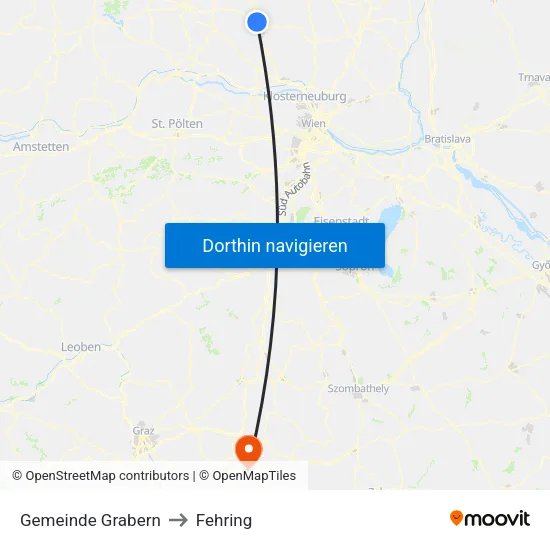Gemeinde Grabern to Fehring map