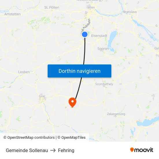 Gemeinde Sollenau to Fehring map