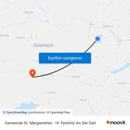 Gemeinde St. Margarethen to Feistritz An Der Gail map