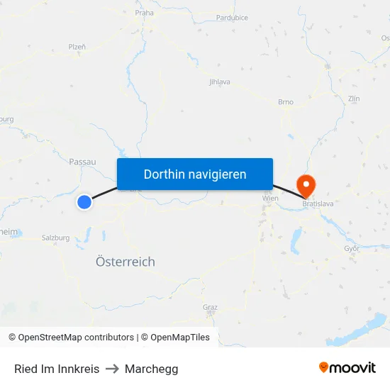 Ried Im Innkreis to Marchegg map
