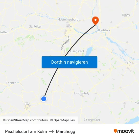 Pischelsdorf am Kulm to Marchegg map