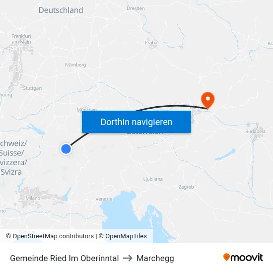 Gemeinde Ried Im Oberinntal to Marchegg map
