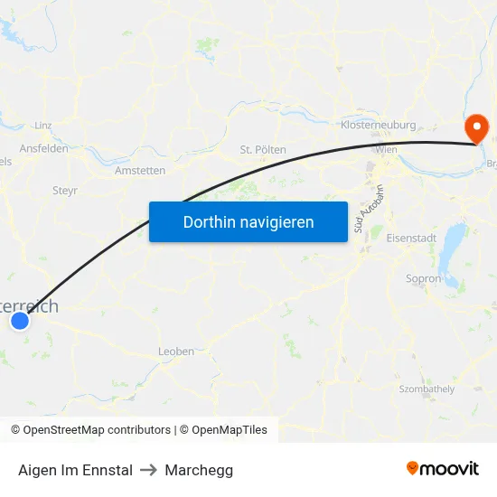 Aigen Im Ennstal to Marchegg map