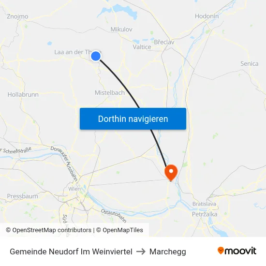 Gemeinde Neudorf Im Weinviertel to Marchegg map
