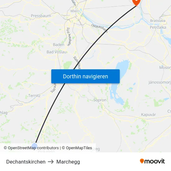 Dechantskirchen to Marchegg map