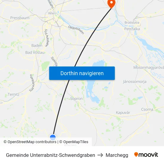 Gemeinde Unterrabnitz-Schwendgraben to Marchegg map