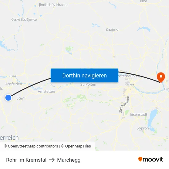 Rohr Im Kremstal to Marchegg map