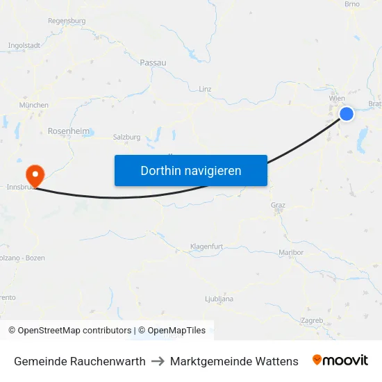 Gemeinde Rauchenwarth to Marktgemeinde Wattens map