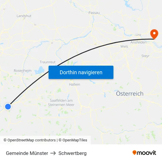 Gemeinde Münster to Schwertberg map