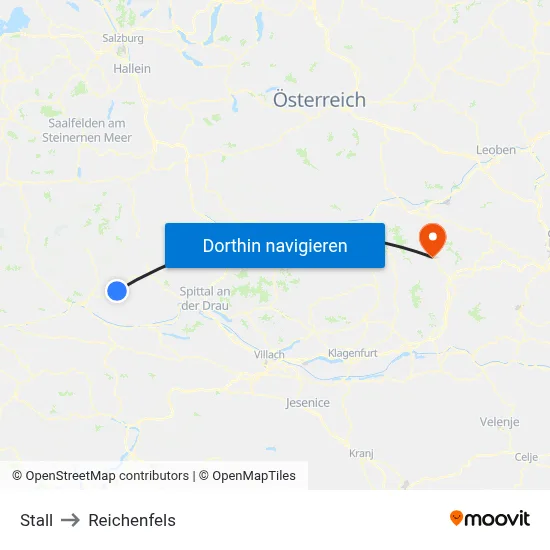 Stall to Reichenfels map