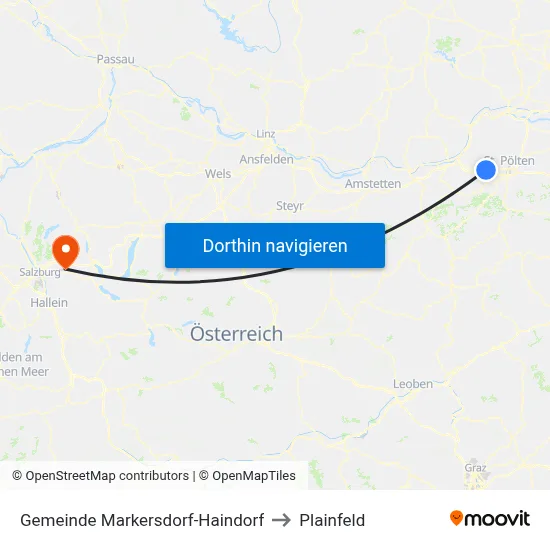 Gemeinde Markersdorf-Haindorf to Plainfeld map