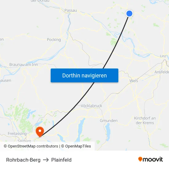 Rohrbach-Berg to Plainfeld map