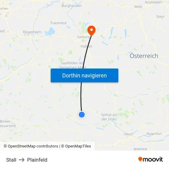 Stall to Plainfeld map