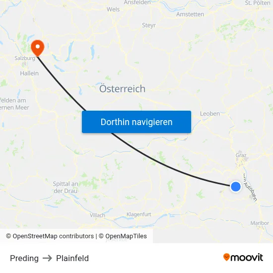 Preding to Plainfeld map