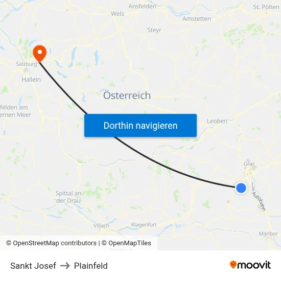 Sankt Josef to Plainfeld map