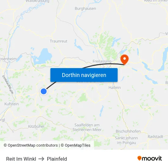 Reit Im Winkl to Plainfeld map