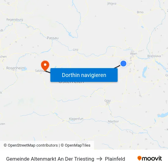 Gemeinde Altenmarkt An Der Triesting to Plainfeld map